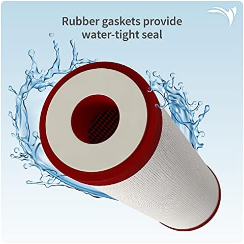 AQUATICLIFE Carbon Plus 10” Carbon Block Water Filter Chlorine Chloramine Reduction Cartridge for Reverse Osmosis Deionization Water Filtration System Units 10x2.5 Water Filters (Pack of 2) - Image 2