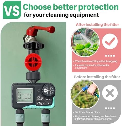 2 Pack Inline Water Filter for Garden Hoses, Hose Filter with Rubber Seal - Image 5