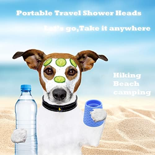 Silicone Dogs Shower Sprayer Head Attachment - Pet Shower Cap Sprinkler | Portable Outdoor Shower Heads for Camping, Hiking, Beach - Fits Most Plastic Mineral Water Bottle, 1 Pack Green - Image 5