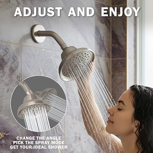 Aqua Elegante Massage Shower Head With Mist - 1.8 GPM - Brushed Nickel - Image 3