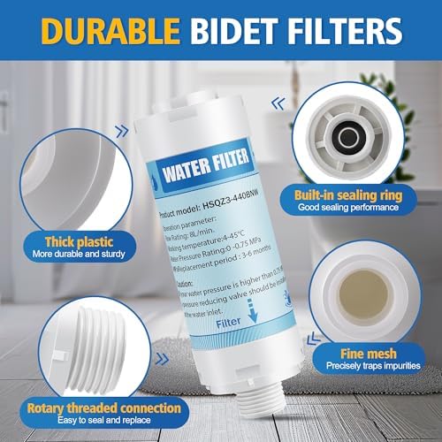 2 Pack Bidet Water Filter and Adapter for Electric Bidet Toilet Seats - Image 4