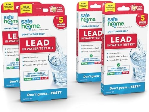 Safe Home DIY Lead in Drinking Water Combo Test Kit- (4 Pack) by SafeHomeWaterQualityTestKits