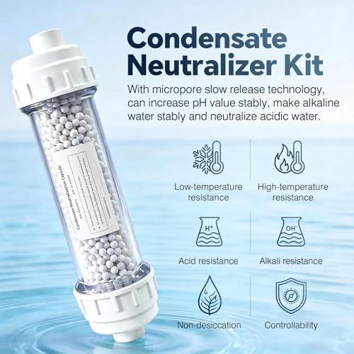 804000074 Condensate Neutralizer Kit Compatible with Rinnai Tankless Water Heater & Boiler, Acidic Condensate Neutralizer with Transparent Window, Prevents Pipe Corrosion, Replaces OEM 804000074 - Image 2