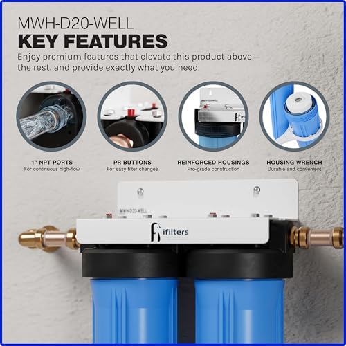 iFilters 4.5 x 20 Sediment CTO Heavy Metals Well Water Filtration System - Image 5