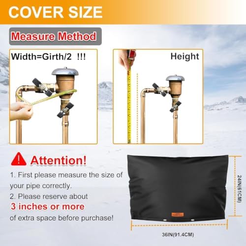 36"x24" Insulated Backflow Cover, Black, 7-Layer - Image 4