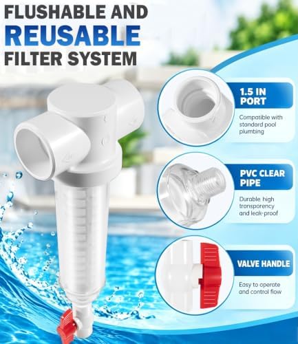 1-1/2 Inch Spin Down Sand Separator, 50 GPM 100 Mesh Sediment Water Filter - Image 5