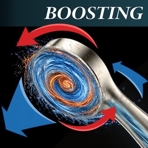 YOO.MEE High Pressure Handheld Shower Head, Power Boost Resists Low Flow - Image 3