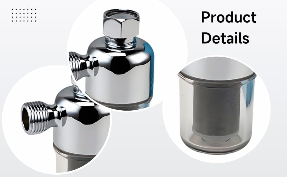 Water Heater Pre-Filter, W21 Activity Copper Head Washing Machine Sediment Strainer, G1/2 Threaded 40-Micrometer Screen with 304 Stainless Steel Mesh, Extend Appliance Life, Clear Housing - Image 2