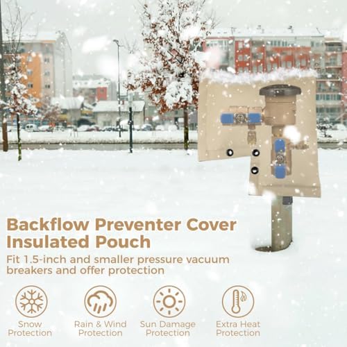 2-Pack Insulated Backflow Preventer Covers, 5-Layer Winter Pump Protection, Pvc Sprinkler Valve Covers, Guard For Pressure Vacuum Breakers, Snow, Rain, Wind & Sun Shield - Image 5