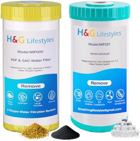 H&G Lifestyles Water Descaler Filter Cartridge Replacement 4.5 x 10 by HGLifestyles