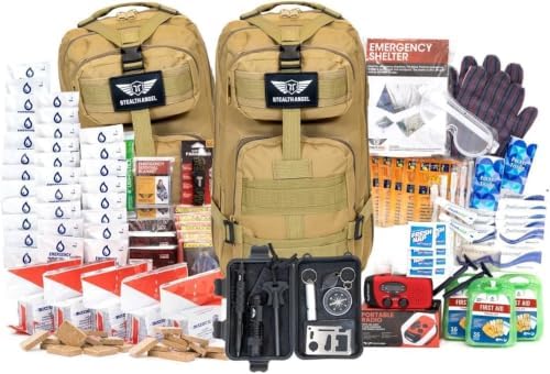 Stealth Angel Survival - 72 Hour Family Emergency Kit - 1-5 Person Survival Bag for Earthquakes, Hurricanes, and Other Natural Disasters by StealthAngel