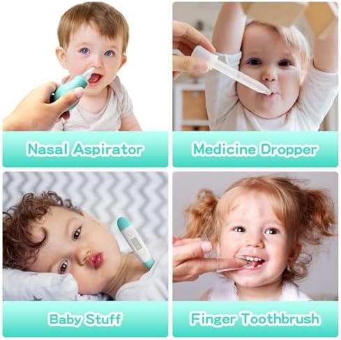 Baby Grooming Kit for Boys Girls Safety Newborn Nursery Essentials Grooming Set Gift for First-time Parents, Green 25 in 1 - Image 4