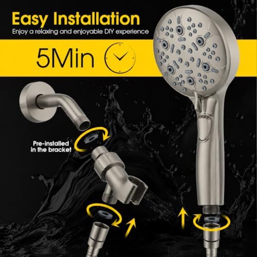 High Pressure Shower Head with Handheld,Power Wash & Auto Reset - Image 5