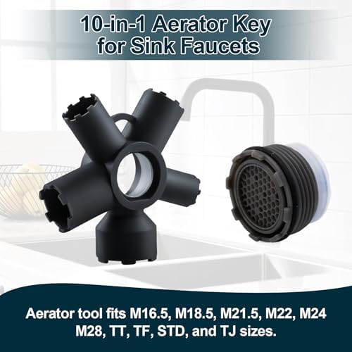 Faucet Aerator Removal Tool, Faucet Key Tool for Faucet Repair in Kitchen and Bathroom, 10-in-1 Aerator Key for Sink Faucet in Size M16.5,M18.5,M21.5,M22,M24,M28,TT,TF,STD,TJ - Image 5