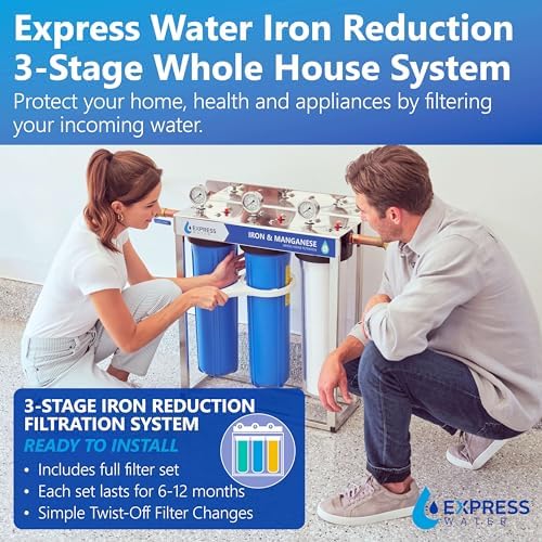 Express Water Whole House Water Filter System, Iron & Manganese, 3-Stage - Image 2