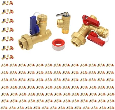 100 Sets Niikappu Tankless Water Heater Valve Kit, 3/4" Sweat(TOOL033-100) by Unknown