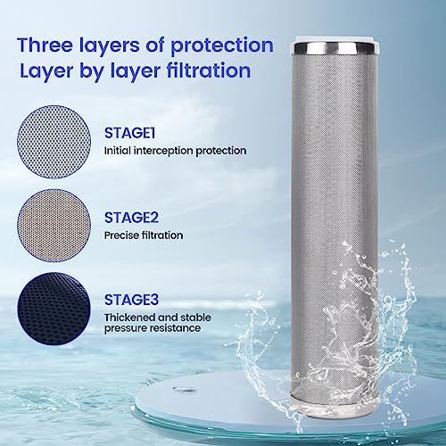 Stainless Steel Cleanable Wire Mesh Filter Cartridge 10”Length,2.5"OD(25 Micron) - Image 5