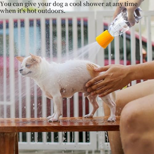 Portable Outdoor Shower for Dogs Bottle Attachment Outdoor Sprayer Accessory for Most Plastic Water Bottles for Bathing Pets During Outdoor Activities, Hiking and Camping.(Orange) - Image 4
