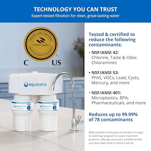 Aquasana Under Sink Water Filter | Claryum 2-Stage Filtration | AQ-6200-MB - Image 4