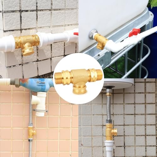 T Line Strainer Garden Hose Filter with 100 Mesh and 40 Mesh Screen and 2 PCS GHT to NPT Adapter Pressure Washer or Heater Inlet for RV Camping Car Wash On Pipe Strainer (with Cap) - Image 6