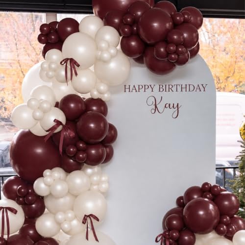 Burgundy White Balloon Arch Kit for Wine Birthday Party Supplies - Image 6