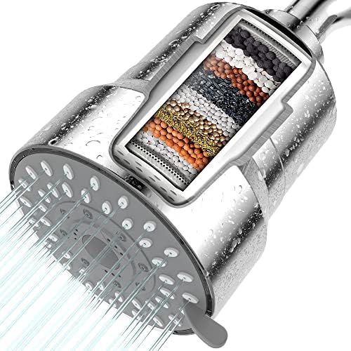 Filtered Showerhead with Shower Filter Cartridge for Remove Chlorine by Welcometobwdmhouse