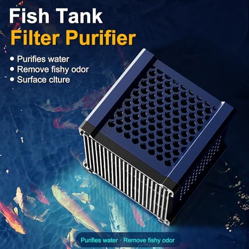 Pure Cube Water Trough Filter 2.0 Super‑Strong Filtration Aquarium Water Trough Activated Carbon Purifier Cube for Horse, Livestock, Fish Tanks & Ponds,Blue，for 20 Gallons Tank - Image 6