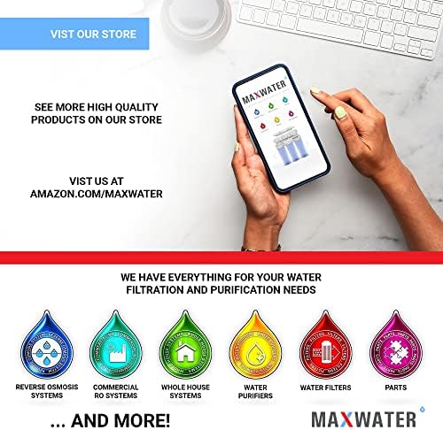 Max Water 20" x 4.5" BB Hard Water Replacement Filter Set - 20" Sediment + Cation Resin Cartridge for Hard Water Treatment & Sediment Removal | Fits Standard Whole House Water Filter Systems - Image 7