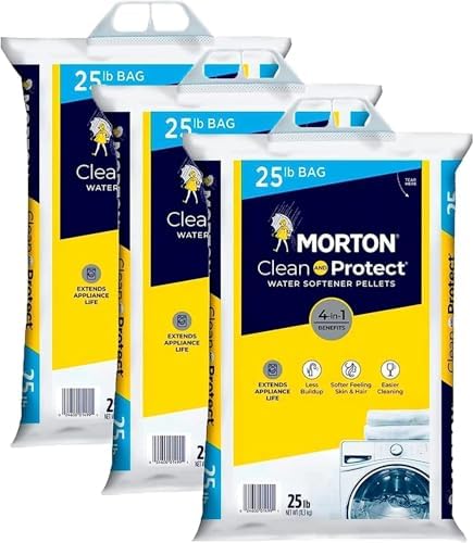 (3Pack) - 25lb Bags Morton Clean and Protect Water Softener Salt, Easy-Carry, Senior-Friendly, Lightweight by Unknown