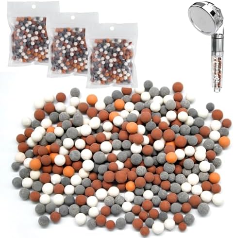 3 Packs Replacement Shower Filter Beads Four Color Replace Mineral Bead Stone Ball Handheld Showerhead Replacement Stones Replacement Anion Mineral Shower Head Bead for Filtered Shower Head by LLMSIX