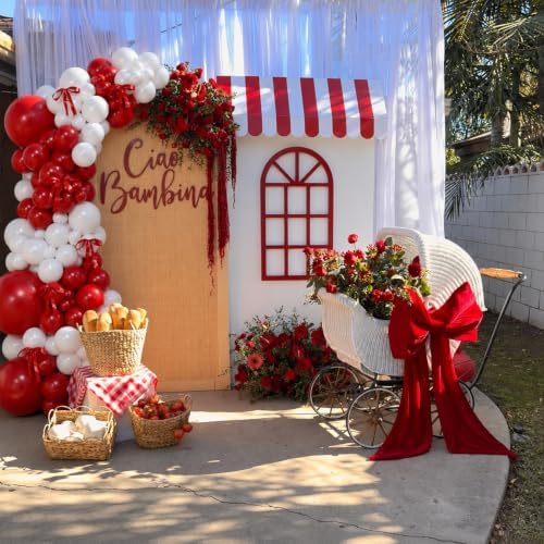 Red and White Balloon Arch Kit for Baby Shower Birthday Decorations - Image 3