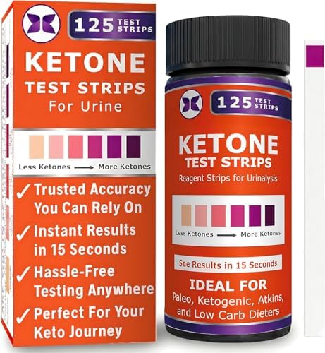 Just Fitter Ketone Test Strips - Accurate Keto Test Strips for Ketosis Testing - Instant 15 Second Results for Ketogenic Diet by JustFitter
