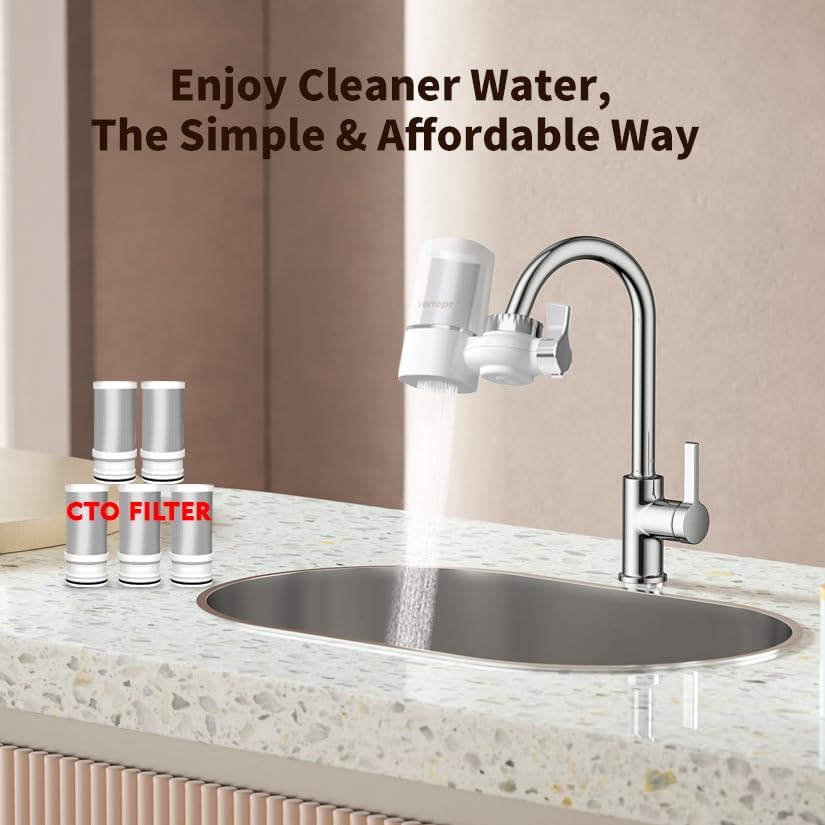 Vortopt T1 Faucet Water Filter for Sink, NSF/ANSI 42 Certified 400-Gallon - Image 6