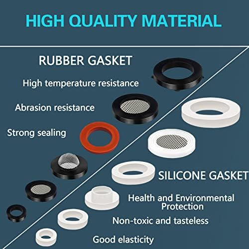 KEZE 24 Sizes Plumbing Washers Assorted Kit 165 PCS Garden Hose Washer Rubber Self Locking Tabs & Shower Head Silicone Gasket Seals,Water Hose Washers with Screen Filter for Repair Connection - Image 6