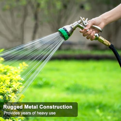 FANHAO Upgraded 100% Metal Garden Hose Nozzle Heavy Duty, 7 Spray Patterns - Image 2