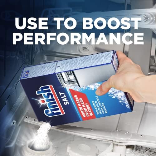 Finish, Dishwasher Salt, 4kg, Prevents Limescale and White Residue, Effective against Hard Water, For Cleaner and Shinier Dishes vs Dishwasher tablets alone - Image 4