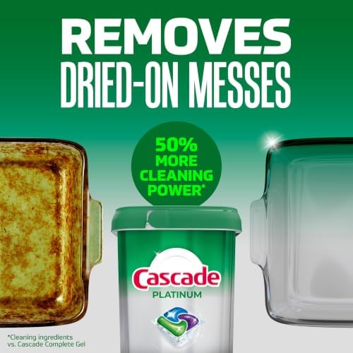 Cascade Platinum Dishwasher Pods, Dishwasher Detergent, Dish Detergent Soap, Fresh, 12 count - Image 2