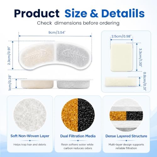 Cat Water Fountain Filter Compatible with S003,S005 - Image 2