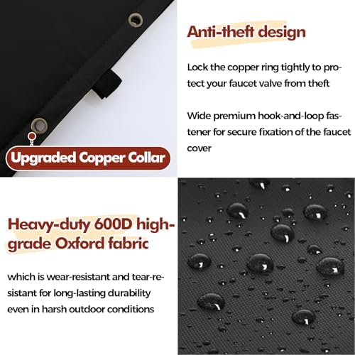 SUNICO Sprinkler Covers for Outside Valve-5°F,Winter Insulate,16x20in,Black - Image 6