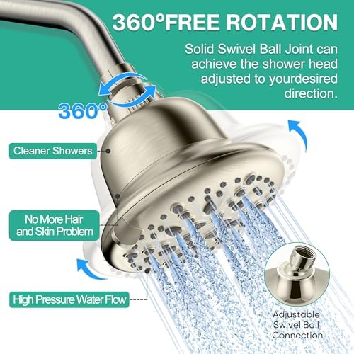 Cobbe Filtered Shower Head, 7 Modes High Pressure Shower Head - Image 6