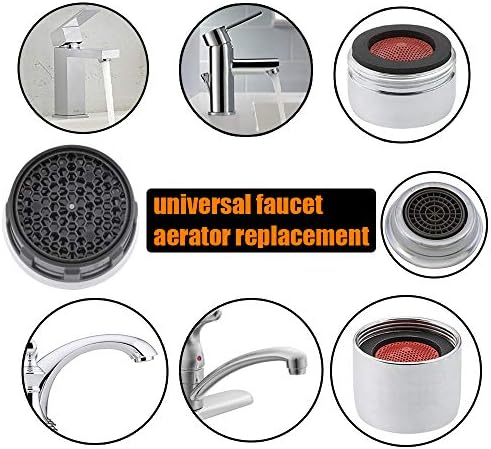 JQK Faucet Aerator, 1.0 GPM Flow Retrictor Insert Faucet Aerators Replacement Parts Bathroom 3 Pack, Standard Size, FAN10-P3 - Image 3