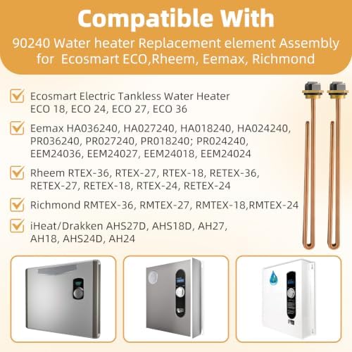 90240 Water Heating Element Fit for Ecosmart ECO,Rheem, Eemax, Richmond - Image 5
