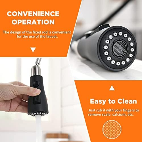 Black Kitchen Faucets with Pull Down Sprayer Kitchen Sink Faucet with Pull Out Sprayer Single Hole Deck Mount Single Handle Stainless Steel Grifos De Cocina 866068R - Image 4