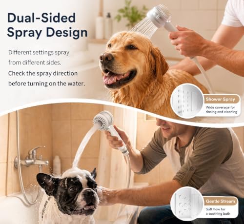 Premium Filtered Dog Shower Attachment,3-Mode Shower Head with Pause Switch - Image 5