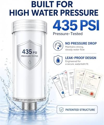 Vellox Hydr Shower Filter with Visible Effectiveness to Remove Chlorine, Rust and Impurities, Protect Hair and Skin, Leak Proof Design, 0.5 Micron Filtration, 3 Replacement Filters - Image 5
