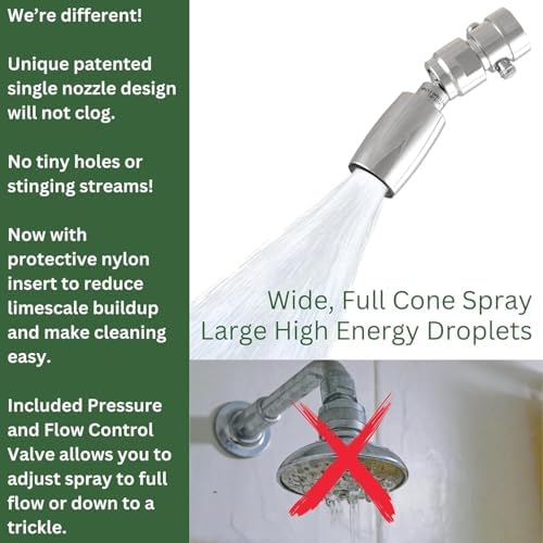 High Sierra® - CLASSIC™ Solid Lead-Free Metal 2.0 GPM Award Winning. High Pressure Shower Head with Trickle Valve. Patented Nozzle Never Clogs - Oil Rubbed Bronze Finish - Image 2