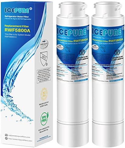 ICEPURE RWF5800A Refrigerator Water Filter Replacement for Frigidaire EWF02, Pure Source Ultra II, PureSource Ultra 2, SCWFTCTO, GP006, EPTWFUO1, MR022, JO22, BO022, TH-01, DE022, 1007 2PACK by ICEPURE