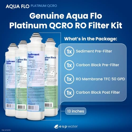 Aqua Flo Platinum QCRO Filter Replacement Kit with 50 GPD RO Membrane - Image 5
