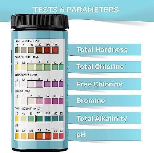 JNW Direct Hot Tub Test Strips for Spas - 6 in 1 Water Test [100 Pack] - Image 4