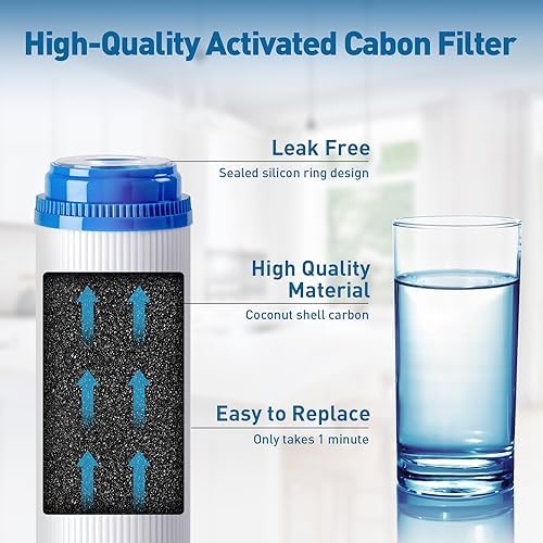 PureDrop PDR-FG15 2.5"x10" GAC Granular Activated Carbon Water Filter Cartridge Replacement for Reverse Osmosis Water Filter System - Image 5